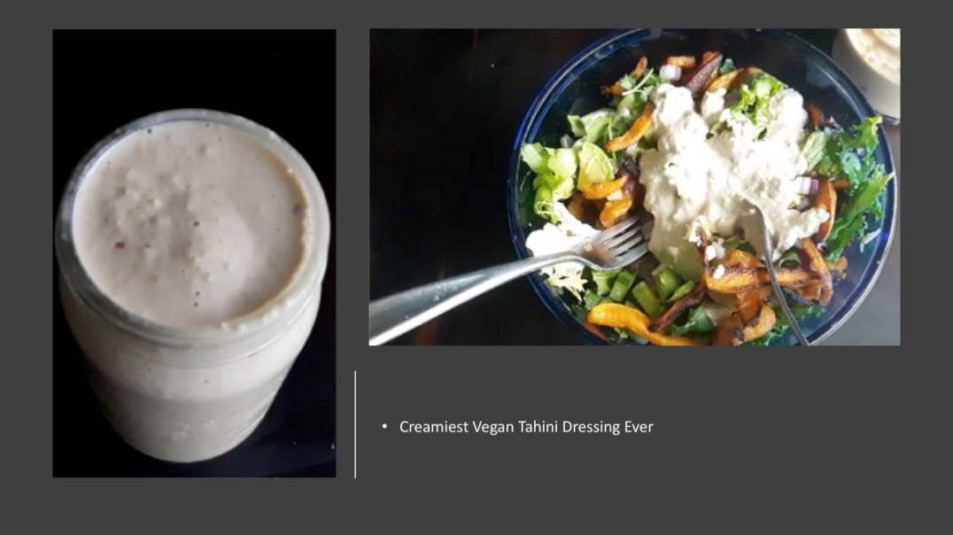 ⁣Creamy Savory Vegan Tahini Sesame Dressing - Cheesy Tasting