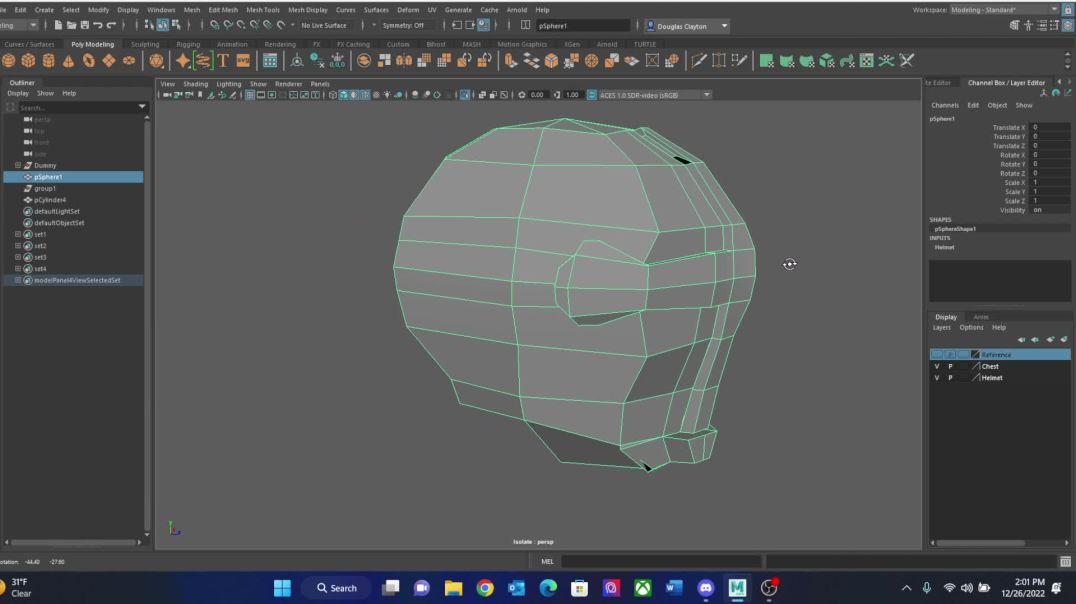 Judah Knight 3D Model being Created in Game  Software