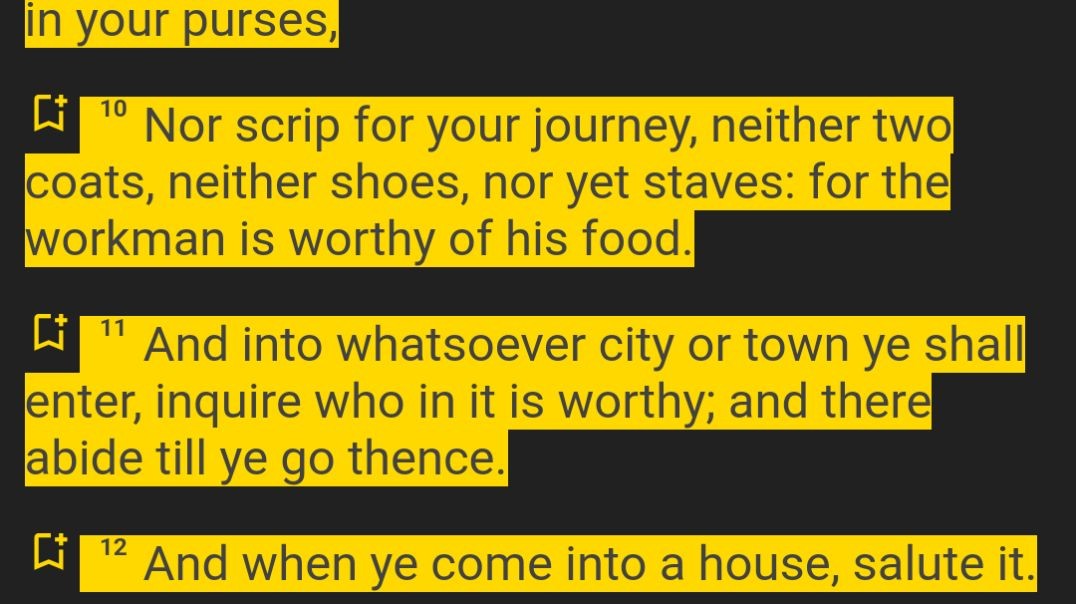 Mattithyahu (Matthew) 10:8-14