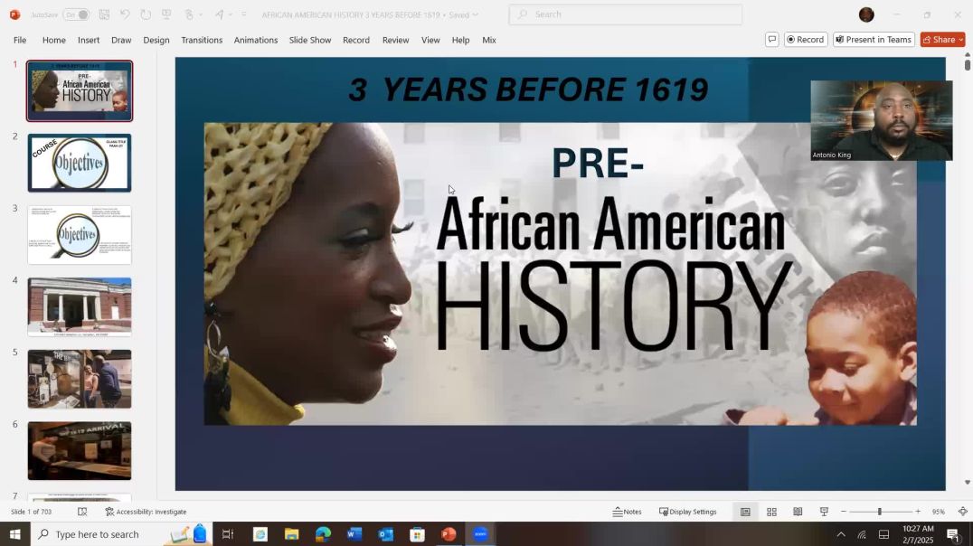 PRE-AFRICAN AMERICAN HISTORY 101 PT